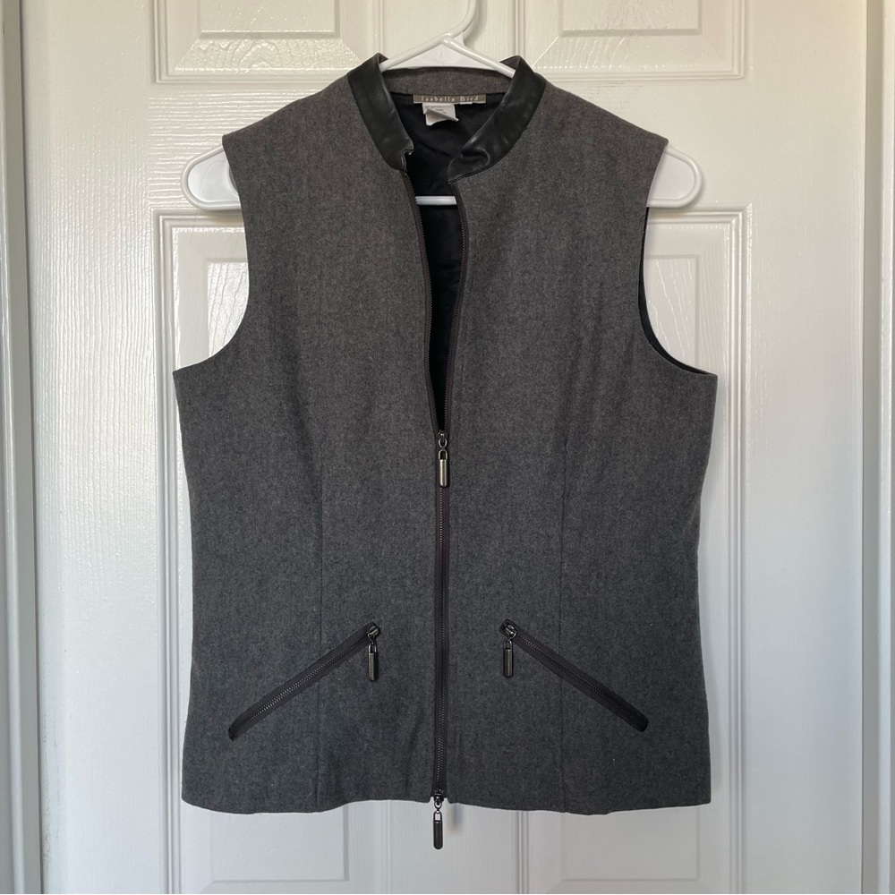 Isabella Bird Wool Blend Gray Vest Size 4